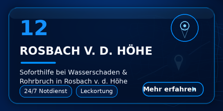Rosbach v. d. Höhe Wasserschaden Rosbach vor der Höhe – Leckortung und Trocknung
